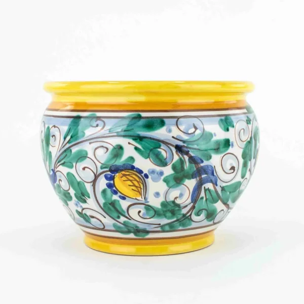 Cache-Pot portavaso in Ceramica Fatto a Mano, Ceramica di Caltagirone