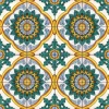 Piastrella siciliana cm 30×30 decorata a mano Caltagirone Serie Sicula decoro Salemi - immagine 2