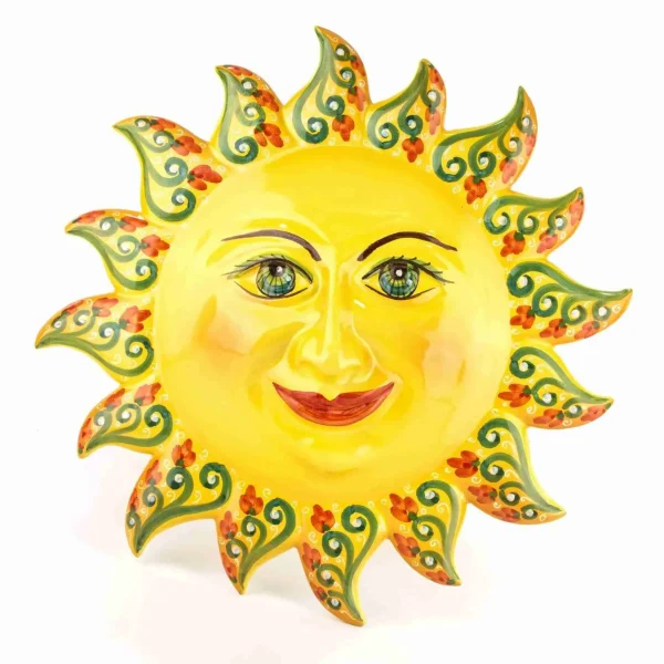 Sole Siciliano in Ceramica fatto e decorato a mano