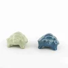 Coppia Tartarughe in Ceramica siciliana di Caltagirone Fatte a Mano, 2 Pezzi (Verde Chiaro – Blu) - immagine 4