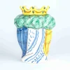 Testa di moro tradizionale in ceramica di Caltagirone fatta a mano viso bianco - immagine 4