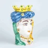 Testa di moro donna in ceramica di Caltagirone fatta a mano - immagine 2