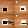 Passacavi per Scrivania in Alluminio Quadrato o Rettangolare per Casa Ufficio Camera Soggiorno Studio o Scuola Organizzatore Cavi Computer - immagine 7