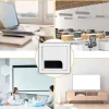 Passacavi per Scrivania in Alluminio Quadrato o Rettangolare per Casa Ufficio Camera Soggiorno Studio o Scuola Organizzatore Cavi Computer - immagine 9