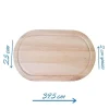 Tagliere e sotto piatto con scolo in legno di faggio - immagine 3
