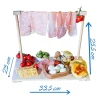 Tagliere appendi prosciutto in legno di faggio – M – 33.5x23x25,5 - immagine 6