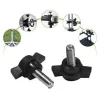 Volantino a Farfalla a 2 Alette Con Perno Filettato in Abs Nero Kit 10 o 50Pezzi - immagine 3
