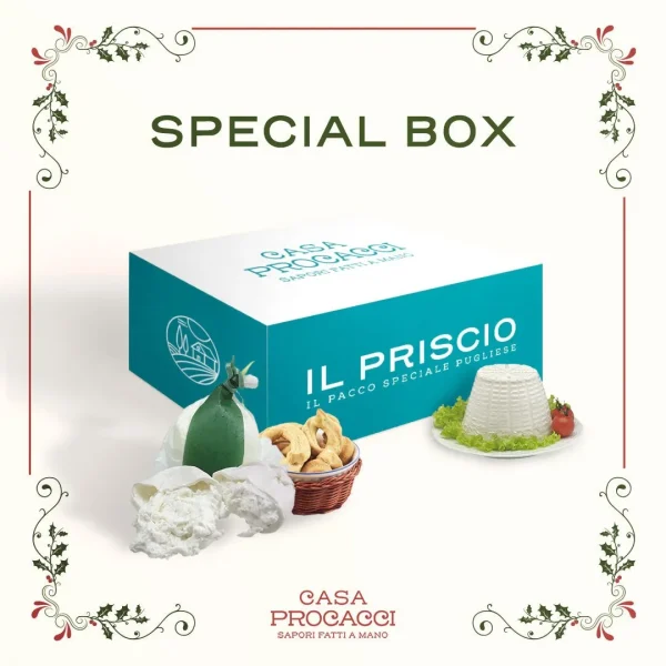 Il Priscio – Box piccolo con 7 prodotti tipici pugliesi freschi